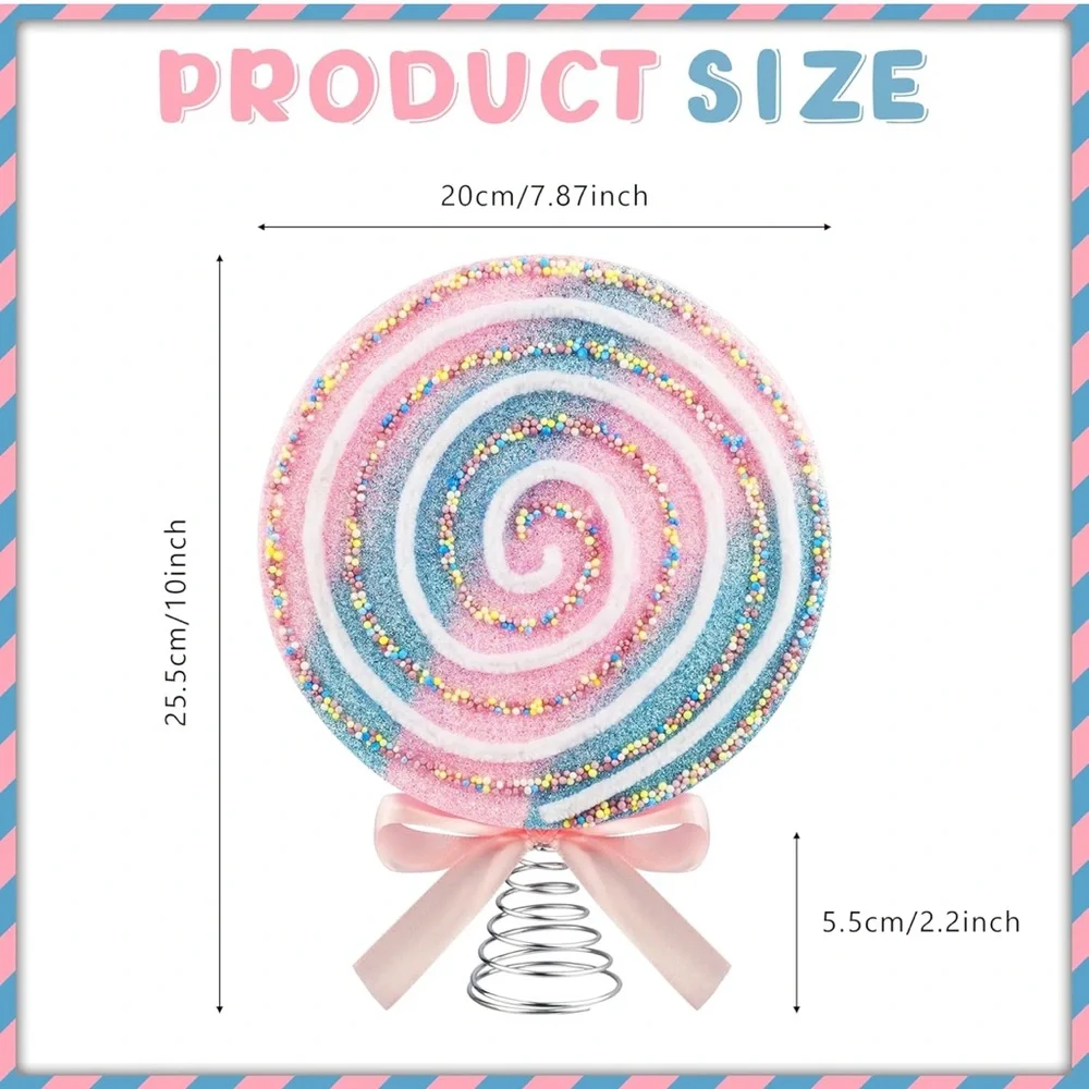 Colorful Swirl Lollipop Tree Topper